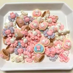 ウサギのデコパーツ50個セット, おまとめ買いがお得♡50円引き～♪