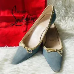 希少・正規品✨Christian Louboutin パンプス スエード リボン