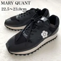 【新品】MARY QUANT スニーカー デイジー ブラック Sサイズ