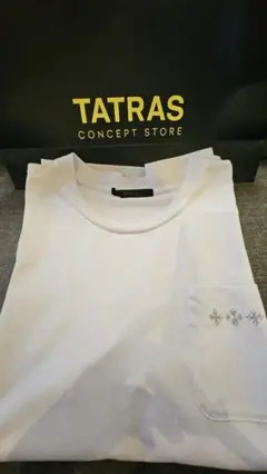 タトラス　2023-24モデル　ホワイト Tシャツ 左胸ポケット付き　01
