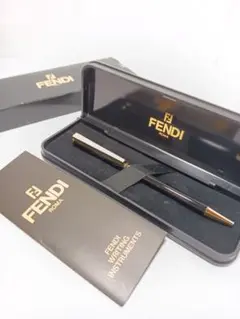 FENDI　フェンディ　ボールペン　青インク　ツイスト式　ギャラ付き
