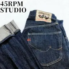 【希少】45RPM デニム パンツ ニワトリパッチ　赤耳 ヴィンテージ 刺繍