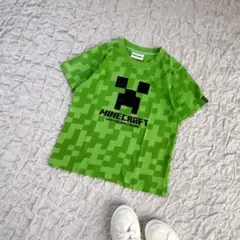 キッズ　Tシャツ　140サイズ　男の子　マインクラフト　クリーパー　緑　グリーン