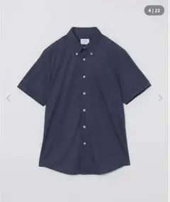 MACKINTOSH PHILOSOPHY 半袖ボタンダウンシャツ　ネイビー