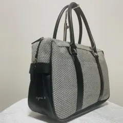 極美品 A4 アニエスベー ボヤージュ ビジネスバッグ キャンバス×レザー