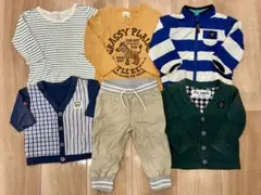 トップス 90cm 95cm 男の子 6点セット まとめ売り 長袖 長ズボン