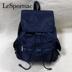 LeSportsac レスポートサック 巾着 リュック バッグパック ネイビー