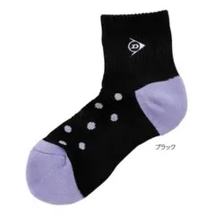DUNLOP レディースソックス ブラック テニス TPO-6441W