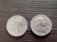 フランクリンハーフダラー　5枚セット (1951, 1954, 1958) フランクリンハーフダラー 5枚セット (1951, 1954, 1958