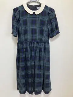 チェック柄 半袖ワンピース 160