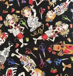 ロラライハリス★Sew Tossed 黒 110×45