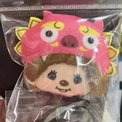 【沖縄限定】 モンチッチ フェイスマグネット シーサー ピンク