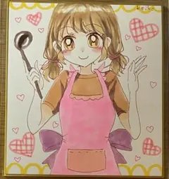 料理テーマ イラスト 色紙