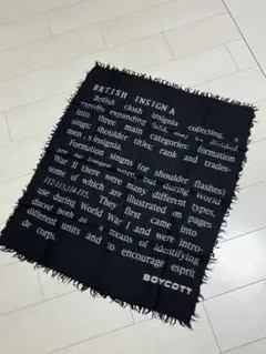 メンズスカーフ　黒（縦：約80cm、横：約70cm）