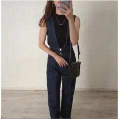 ZARA♡リラックスカットデニムサロペット