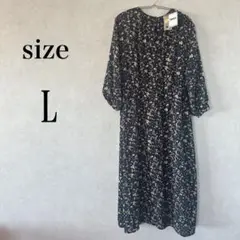 【タグ付き】Cutie Blonde 花柄 3WAY ロングワンピース Lサイズ