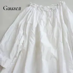 ガーゼ　Gauze#　ギャザーネックブラウス　リボン　ワイドシルエット　ゆったり