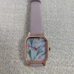 ハニーズ　チューリップ柄　花柄　ピンク　腕時計 　美品　電池切れ　匿名配送