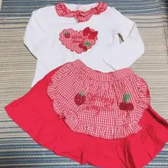 シャーリーテンプル 上下セット 100 いちごチェリー