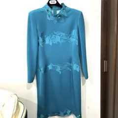 ミズ　レイコ　ワンピースゴージャス緑系
