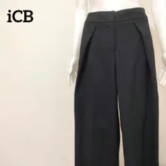 アイシービー エレガント サイドタック ワイドパンツ ガウチョパンツ