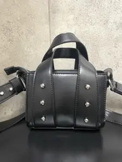 ZARA ブラック スタッズ付きミニショルダーバッグ