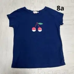 Bonpoint チェリー ネイビー 半袖Tシャツ 8a 120cm 130cm