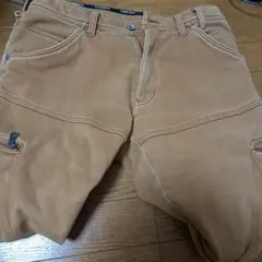 メンズ古着　　ワークパンツ　サイズL　カラー　キャメル