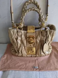 ミュウミュウ マテラッセ ショルダー トートバッグ 2way