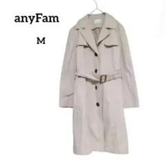anyFam ベージュ　トレンチコート　スプリングコート　M 2
