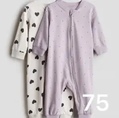 H&Mロンパース2枚セット 6-9m(74cm)
