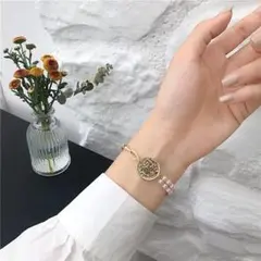 ♥️売れてます♥️ゴールド　パール　コイン　ブレスレット　チェーン　アシメ