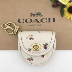 COACH 大人気!! ミニサドルバッグチャーム タブフローラルプリント 新品