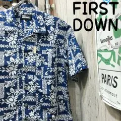 FIRST DOWN ファーストダウン アロハシャツ L 古着 (1788)