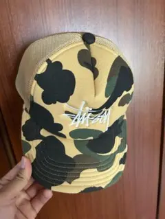 Stussy Bape 迷彩スナップバックキャップ
