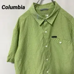 N-5088 Columbia アメリカ古着 アウトドアシャツ チェック 半袖L