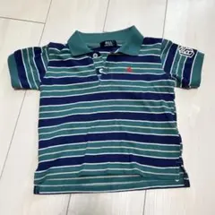 バースデイ POLO 襟付きボーダーポロシャツ 緑 100
