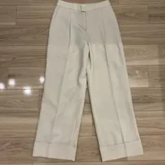 snidel ホワイト ワイドパンツ センタープレス