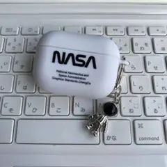 NASA ナサ ホワイト チャーム付 TPU Airpods Pro エアポッズ
