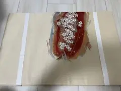 袋帯 桜(白)