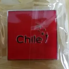 Chile ピンバッジ 赤 四角形　[非売品]