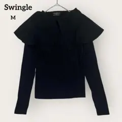 Swingle ビッグ カラー ニット フェミニン きれいめ ガーリー 秋冬 M