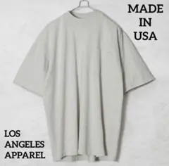 新品未使用★USA製　ロサンゼルスアパレル　ポケットTシャツ　グレー　L