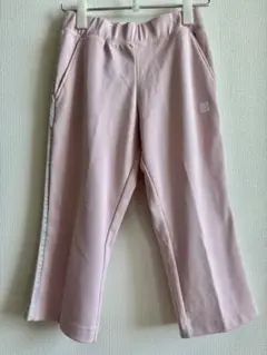 courreges スポーツパンツ7分丈　パウダーピンク＆シルバーライン