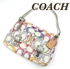 COACH カラフル柄ショルダーバッグ
