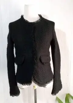 Tendance par Ray Beams ノーカラージャケット上着 黒