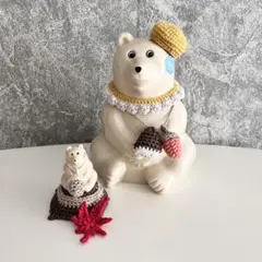 しろくま貯金箱　着せ替え　秋セット
