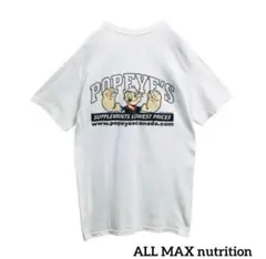 ALLMAXnutritionオールマックスバックポパイプリントTシャツ古着
