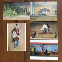 金山平三、石母田の堤、希少画集画、新品高級額・額装付、状態良好