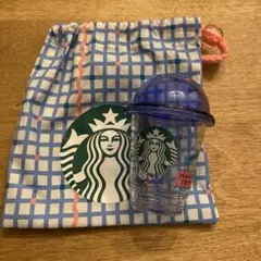 スターバックス　スタバ　ミニカップギフト　チェック　巾着セット